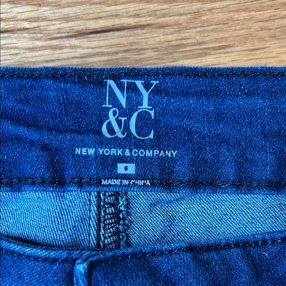 New York & Company Blue Ankle Cropped Jeans - Picture 2 of 2